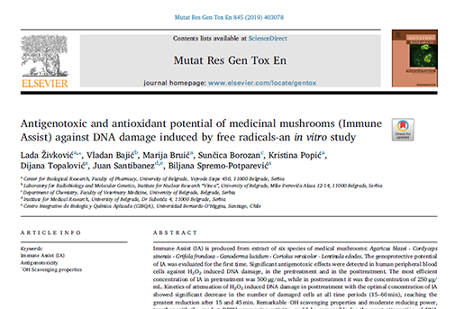 Antigenotoxic and antioxidant potential of medicinal mushrooms (Immune Assist) against DNA damage in