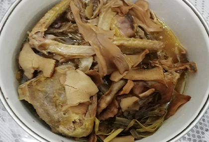 Maitake pigeon soup