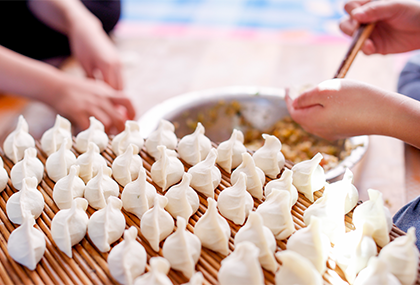 Maitake dumplings