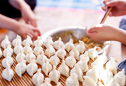 Maitake dumplings