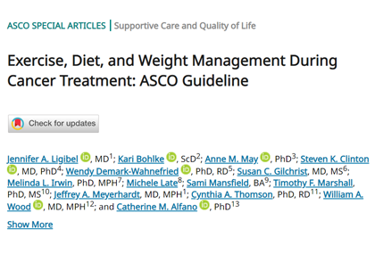 Did you do all three things right during the treatment? ASCO's authoritative answer: the first lifes