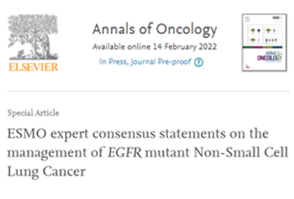 ESMO EGFR mutation non small cell lung cancer treatment expert consensus (2022)